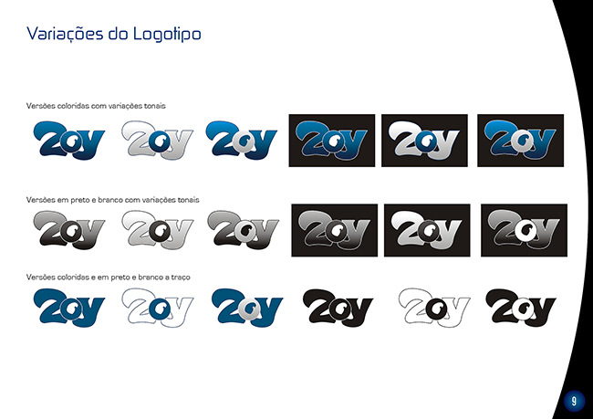 Variações do logotipo.