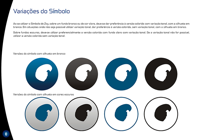 Variações do símbolo.