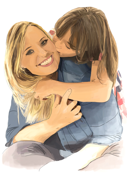 Pintura digital - Cassiana e Manoela